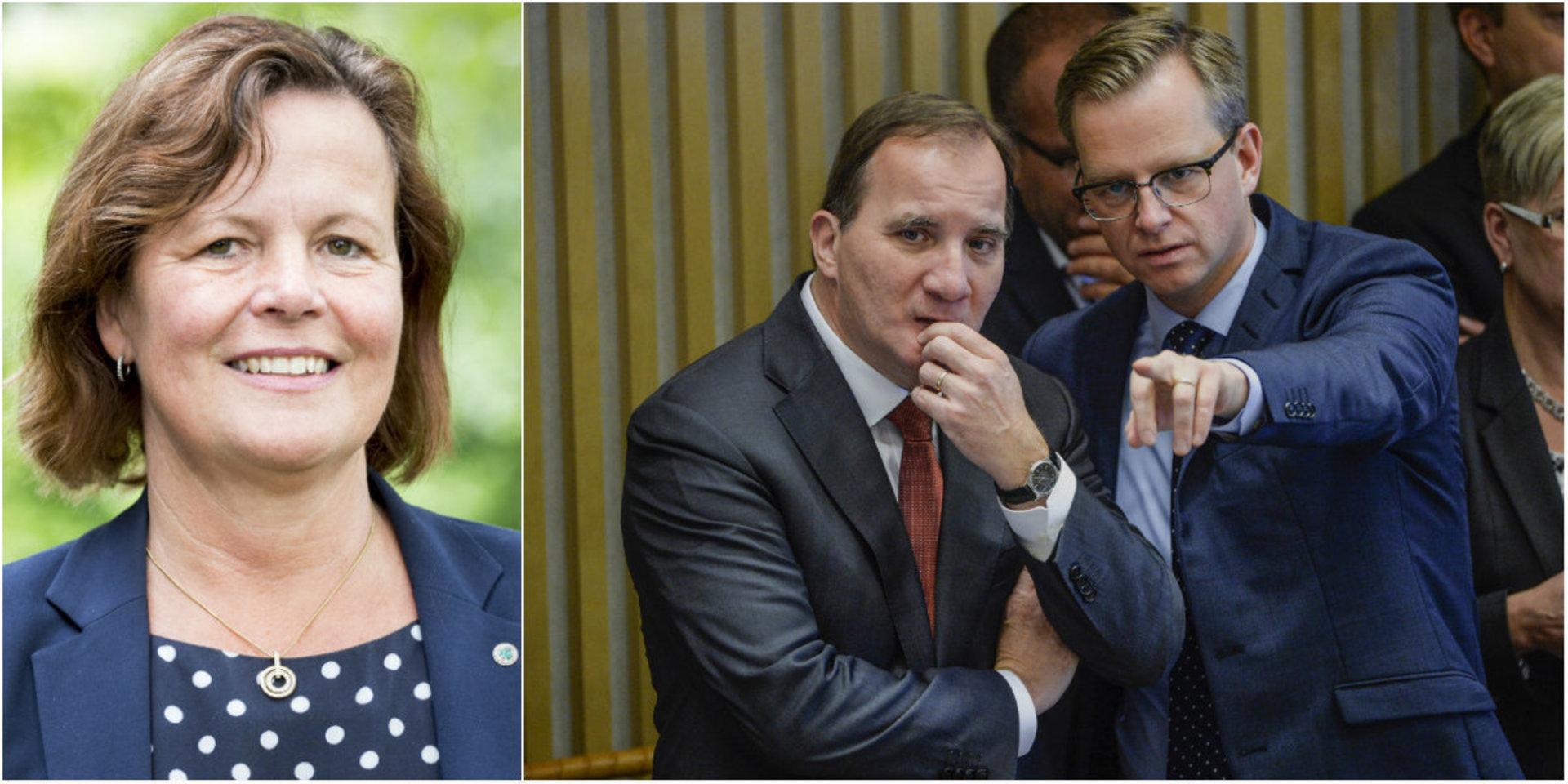 LRF kommer att skicka en lista med krav på åtgärder till inrikesminister Mikael Damberg (S), till höger. Åsa Odell, vice ordförande i LRF, till vänster.