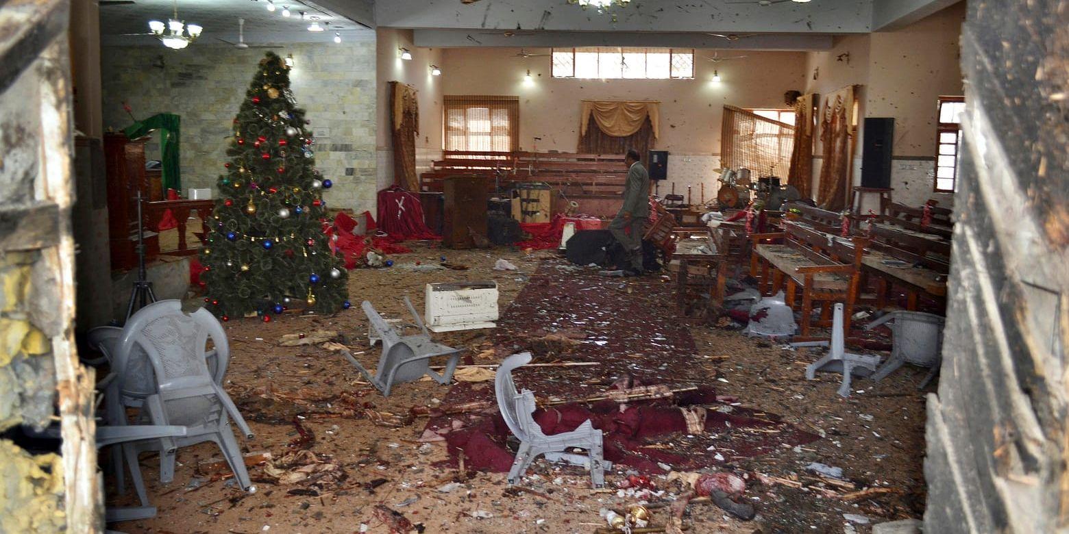 Attacken skedde vid en metodistkyrka i Quetta under en gudstjänst på söndagen.