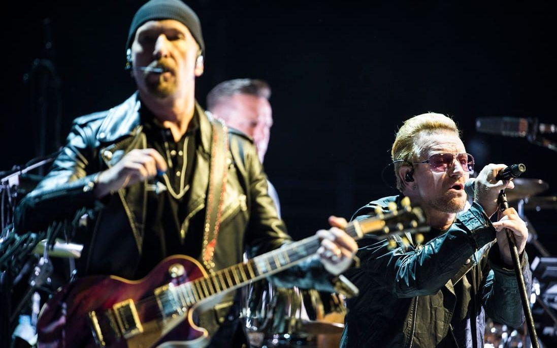 The Edge och Bono under U2:s Globenspelning 2015.