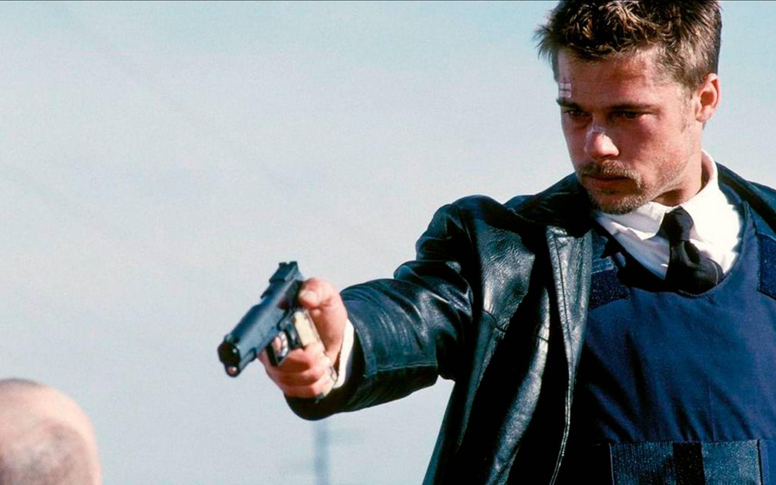 1995 gjorde Brad Pitt även en hyllad prestation i den kultförklarade thrillern "Seven" tillsammans med Morgan Freeman. Foto: New Line Cinema