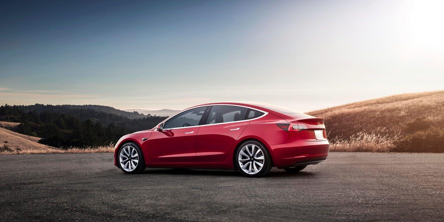 Model 3. Pr-foto från Tesla.