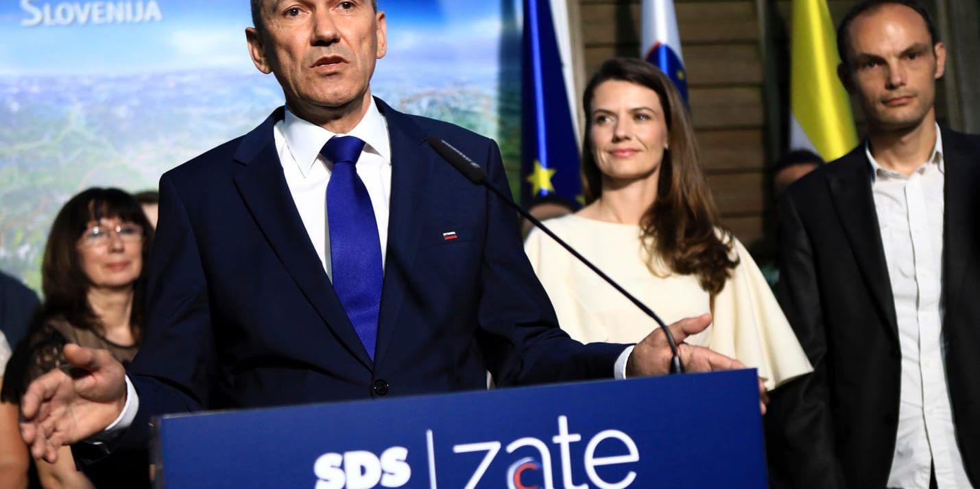 Janez Jansas parti SDS blev störst i det slovenska valet.