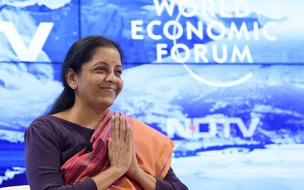 Nirmala Sitharaman, Indiens minister för handel och industri, är en av de runt 600 kvinnliga deltagarna i Davos.