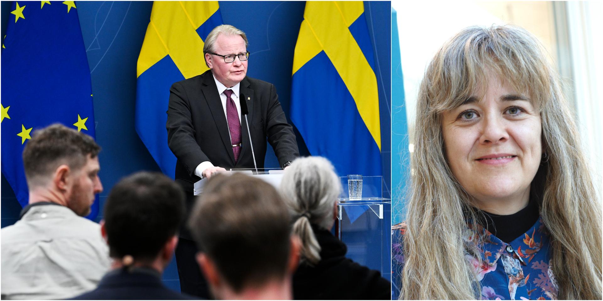 Att Sverige exporterar vapen till Ukraina bidrar inte till fred i någon signifikant mening. Vi menar att det är oöverlagt och att det sänder ett negativt symboliskt budskap – Sverige tror på vapenmakt, skriver debattören.