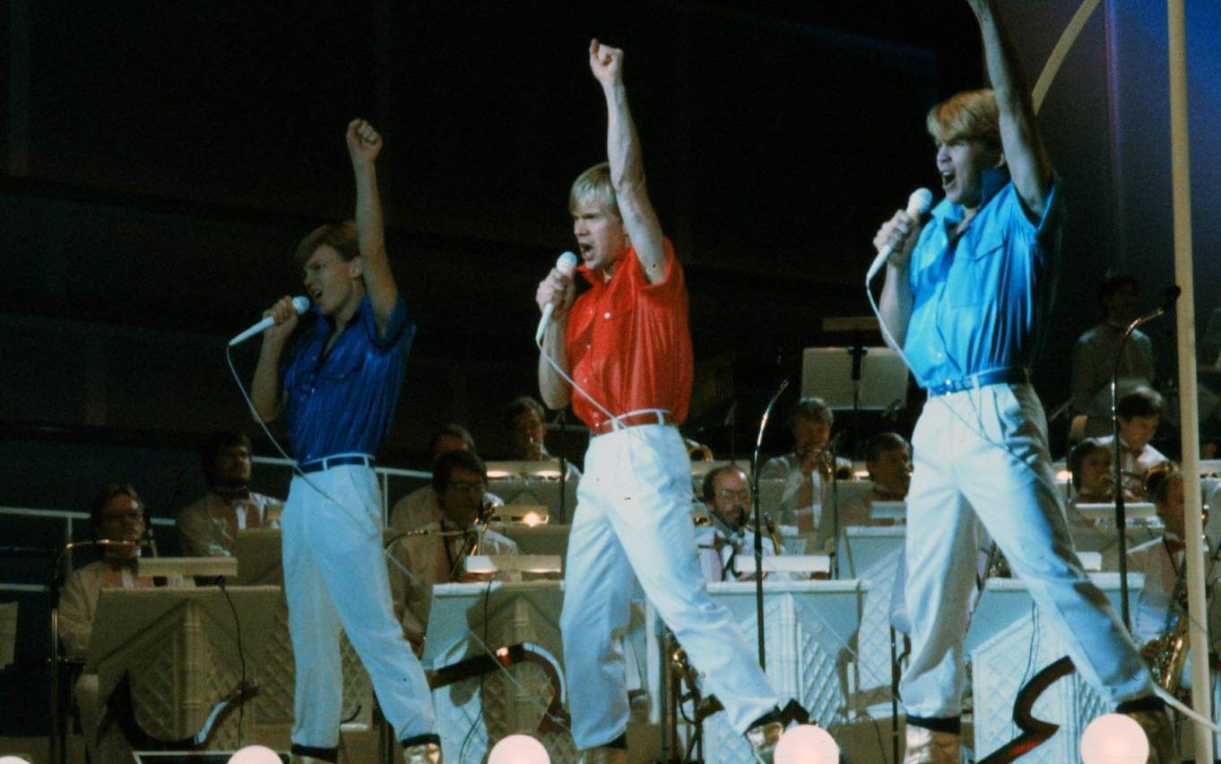1984. Herreys vid Melodifestivalen.