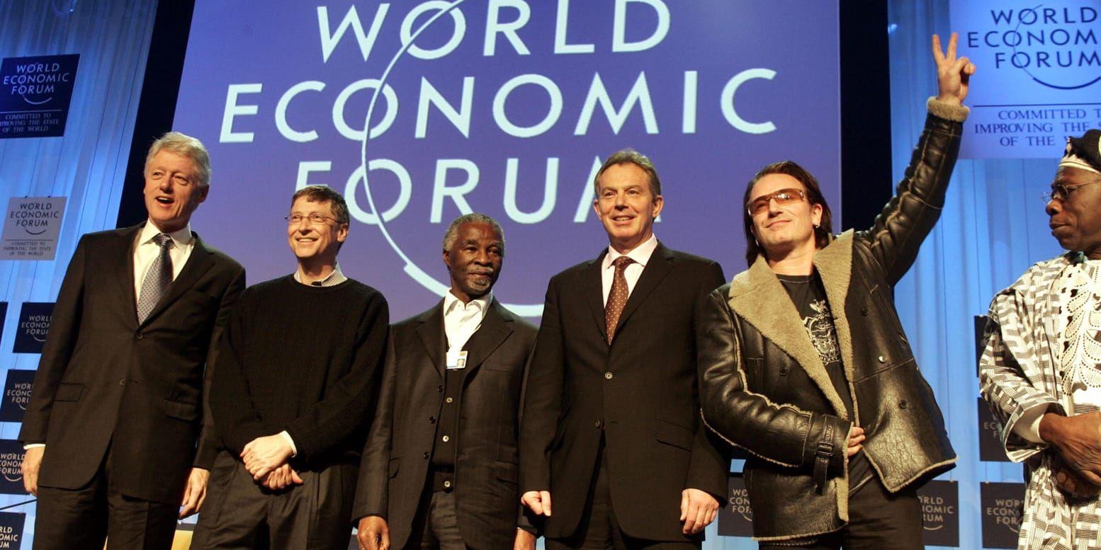 Kändisar är ingen bristvara på Världsekonomiskt forum i Davos. I årets upplaga ska Donald Trump delta. Arkivbild.