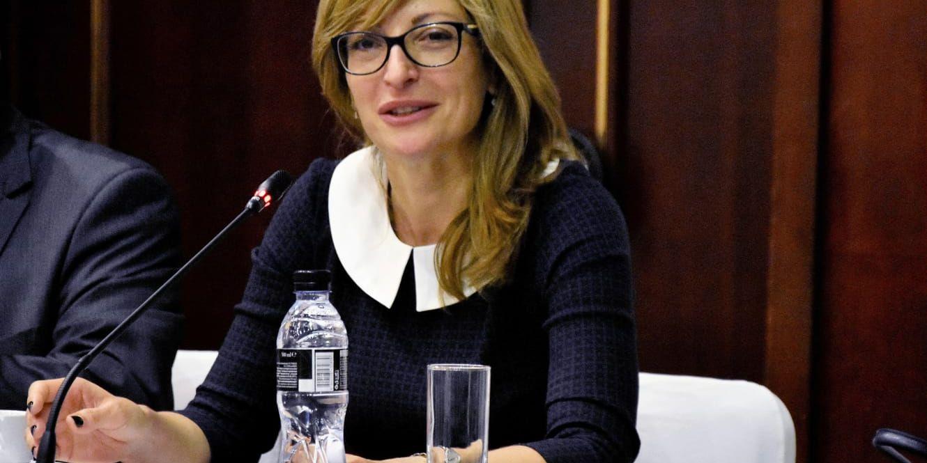 Ekaterina Zacharieva är utrikesminister i EU:s nuvarande ordförandeland Bulgarien och hoppas på rejäla framsteg i förhandlingarna om EU-medlemskap för flera av grannländerna på västra Balkan under 2018. Arkivfoto.