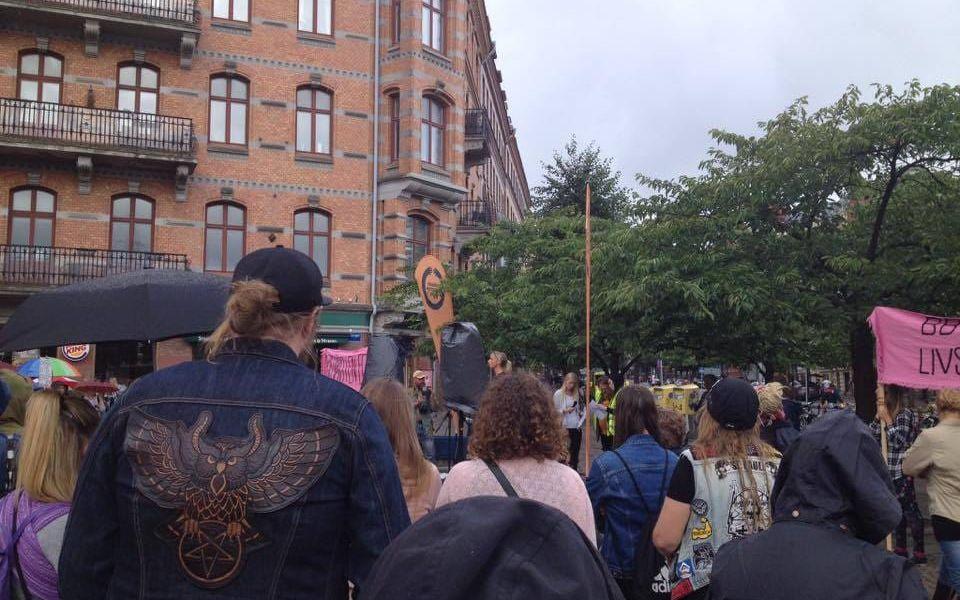 Över 500 personer deltog i en marsch för en bättre svensk förlossningsvård och mot "BB-krisen". Bild: Axel Tollens
