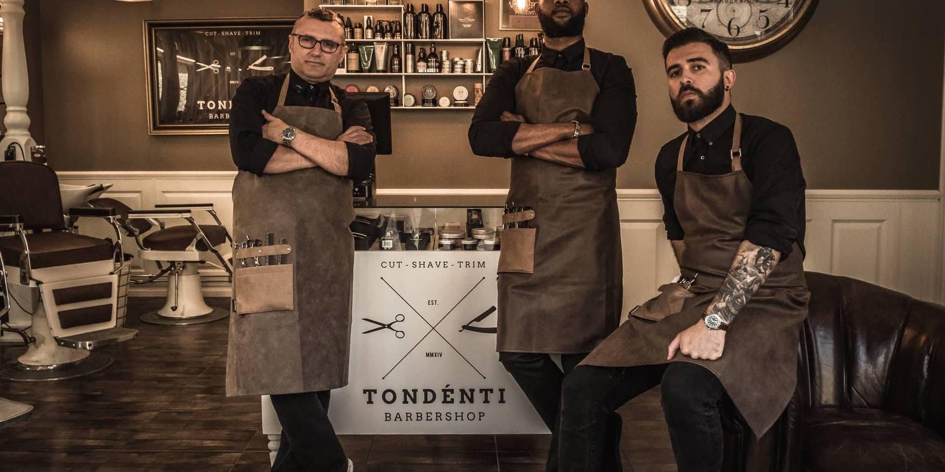 Dragan, Igho och Dani Julius är barberarna bakom Tondénti Barbershop.