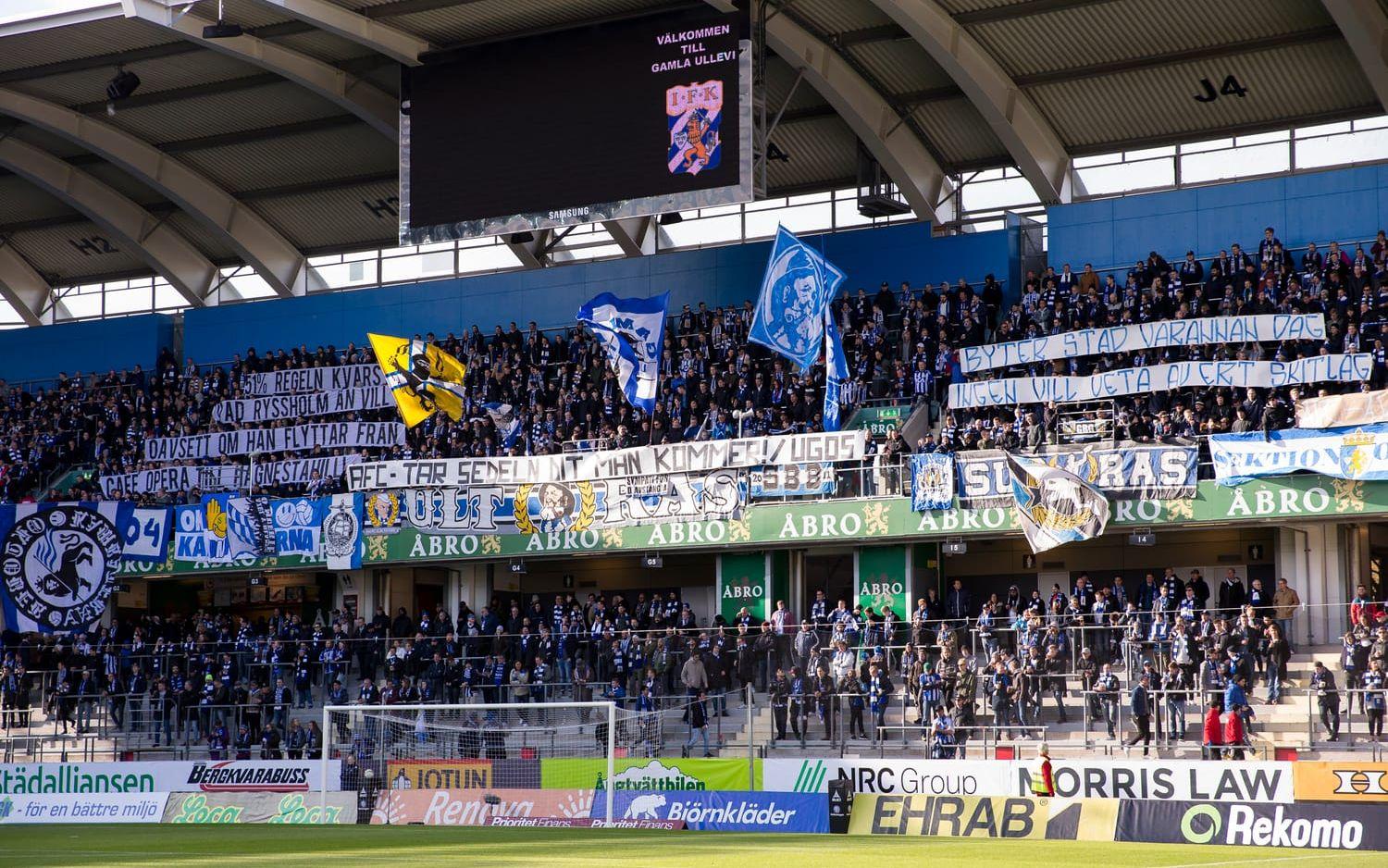 Nu väljer fansen att bojkotta mötet på bortaplan med AFC Eskilstuna. Bild: Bildbyrån
