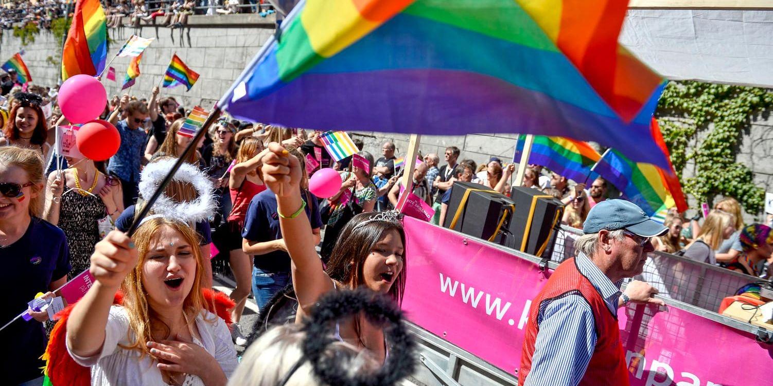 Nu börjar Prideveckan i Stockholm som drar till sig tiotusentals besökare från hela landet. Arkivbild.
