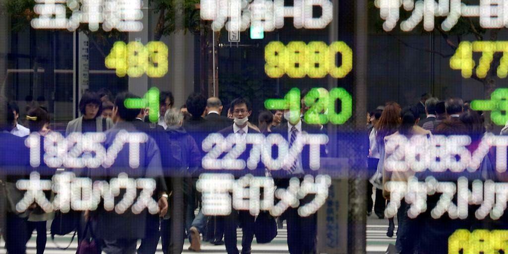 Tokyobörsen gick uppåt under måndagsförmiddagen. Arkivbild.