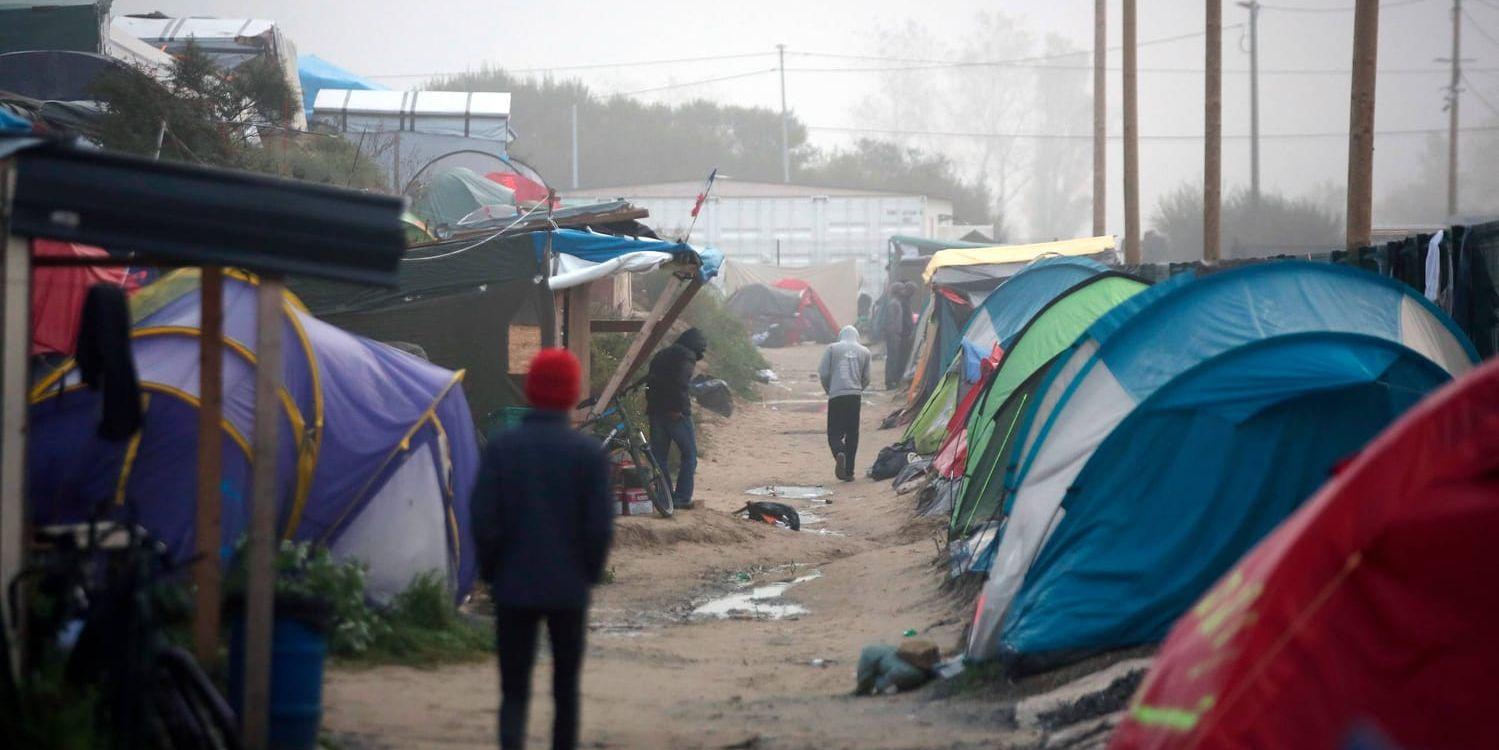 Flyktinglägret "Djungeln" utanför Calais i Frankrike. Arkivbild.