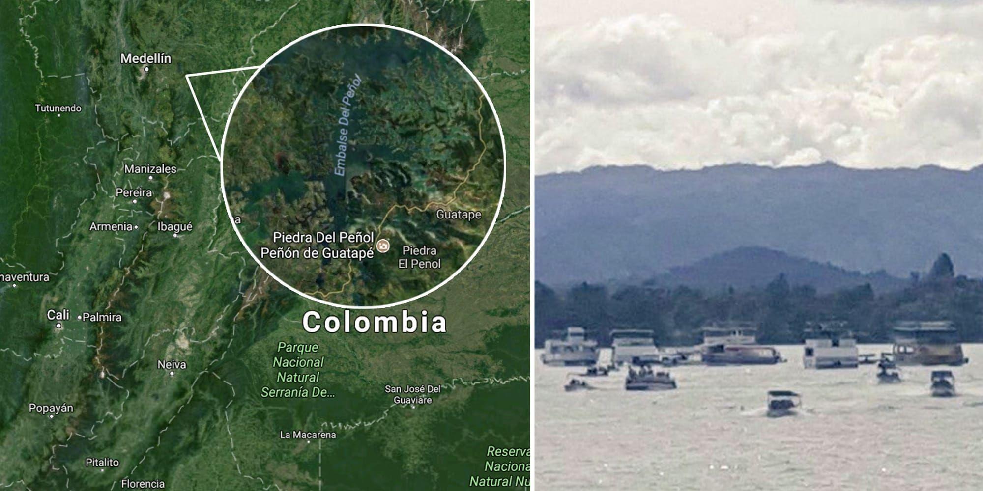 Bild: Google Maps och Colombianska flygvapnet