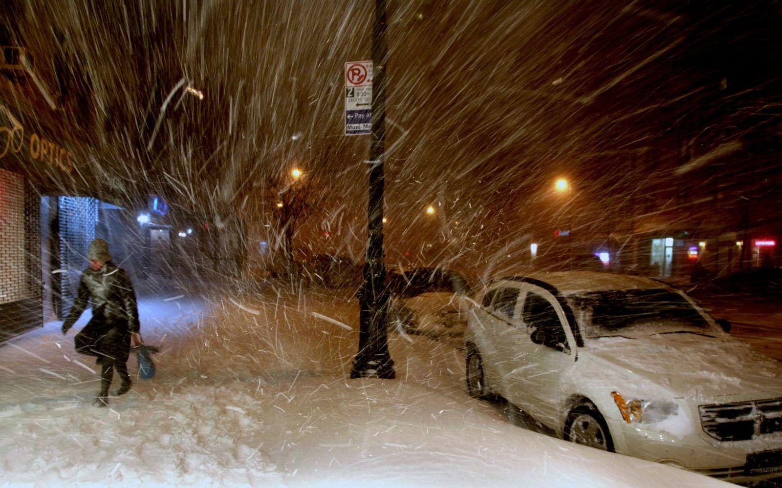 Så här har det sett ut tidigare år när New York drabbats av kraftiga snöoväder. Foto: TT