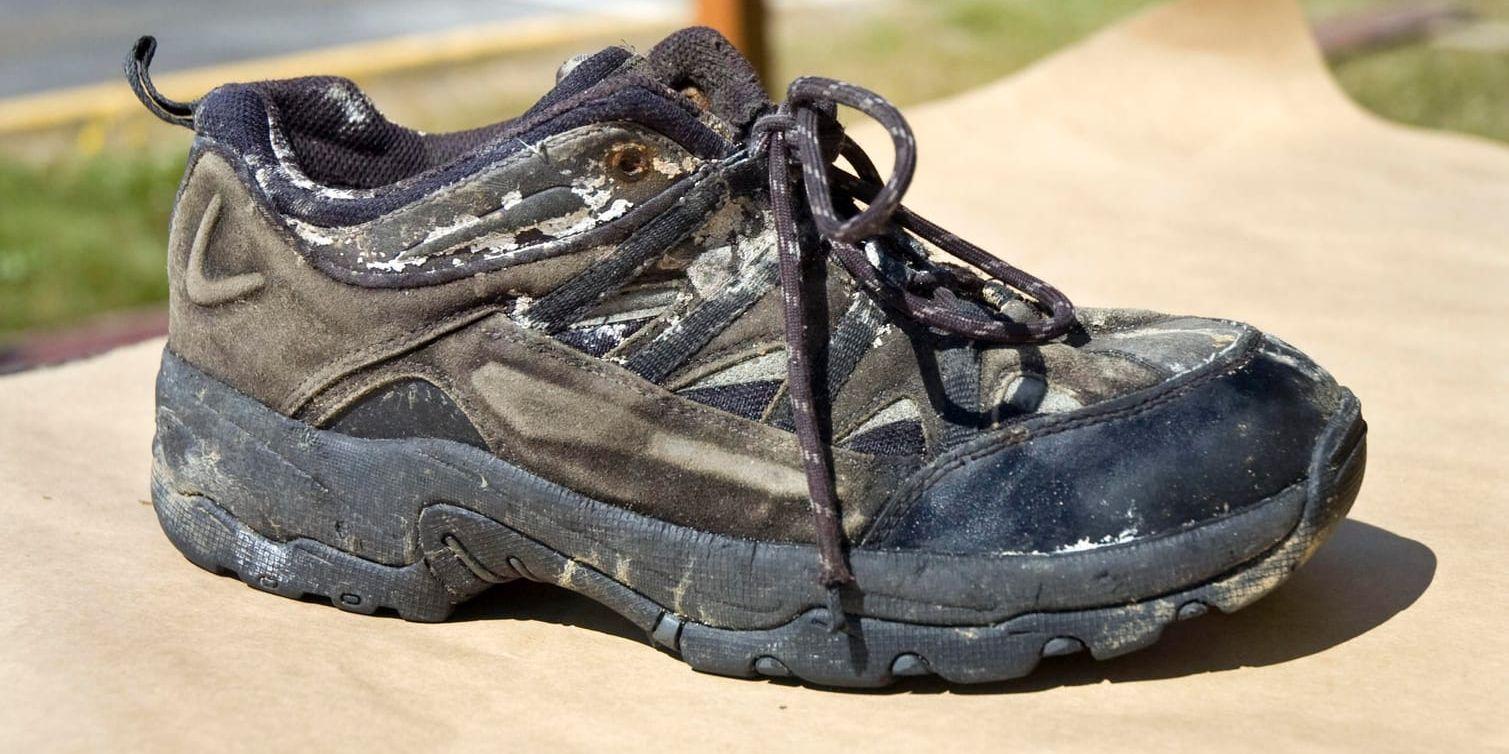 En sko med en människofot i som hittades 2008 i den amerikanska delstaten Washington, precis söder om gränsen till Kanada. Arkivbild.