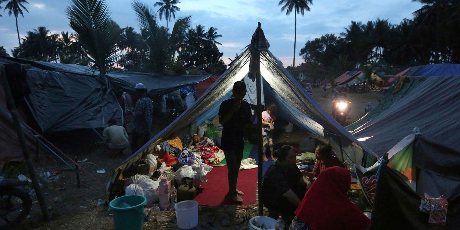 Det första fallet av malaria konstaterades i ett av de läger där de som förlorat sina hem i jordskalven sökte skydd. Bilden är från 8 augusti.