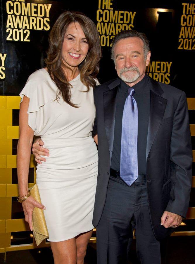 Robin Williams tillsammans med sin fru Susan Williams, tidigare Susan Sanches, 2012. Bild TT