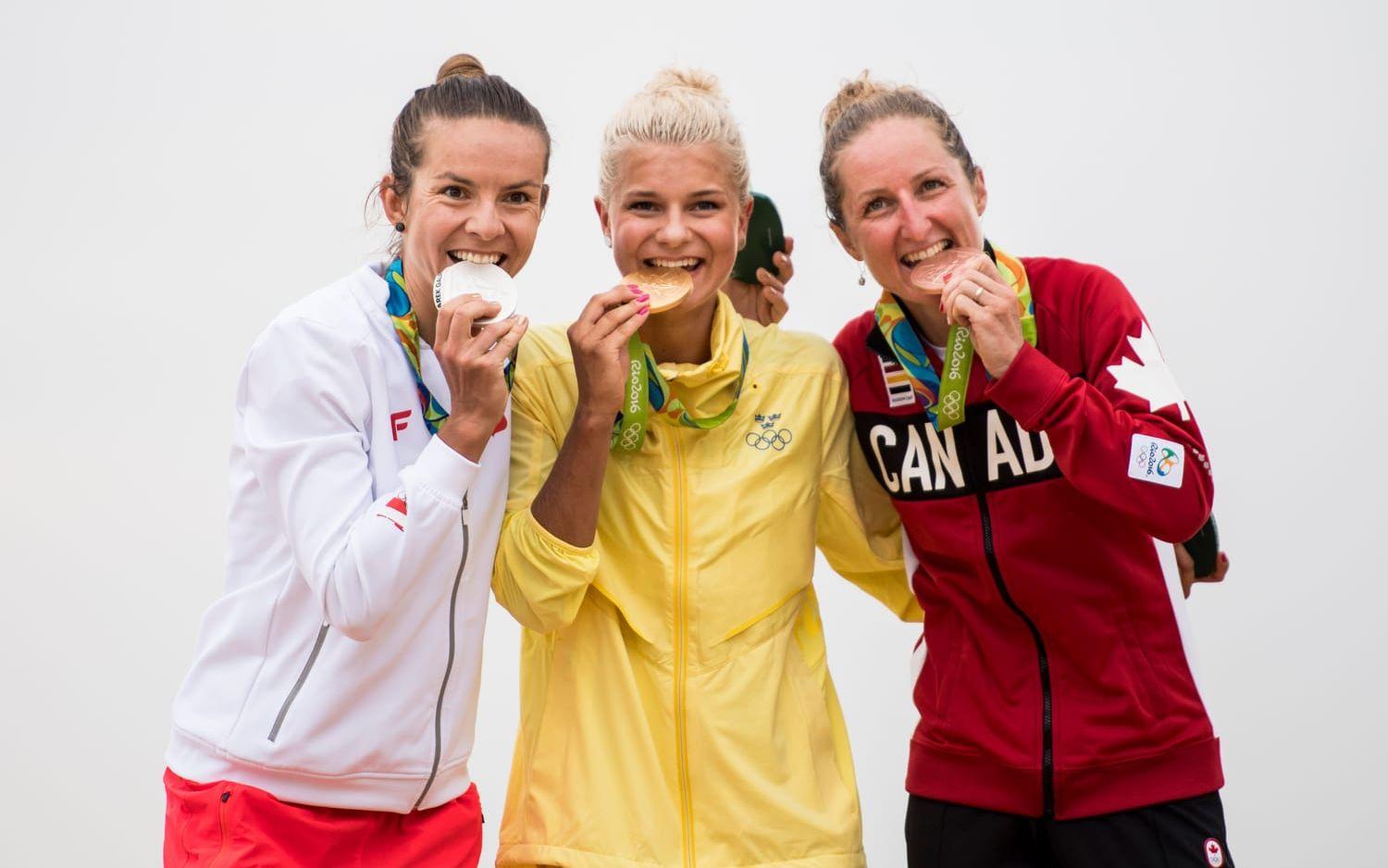 OS-guld förra sommaren för Jenny Rissveds – nu stoppas hon från att tävla på VM av förbundet. Bild: Bildbyrån