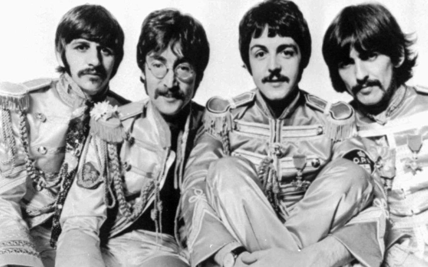 The Beatles: Ringo Starr, John Lennon, Paul McCartney och George Harrison. Foto: TT.