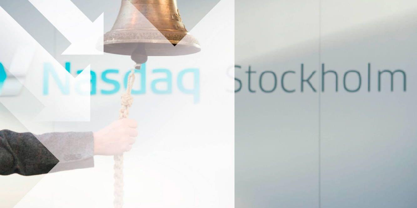 Stockholmsbörsen sjönk på fredagen. Bildmontage.