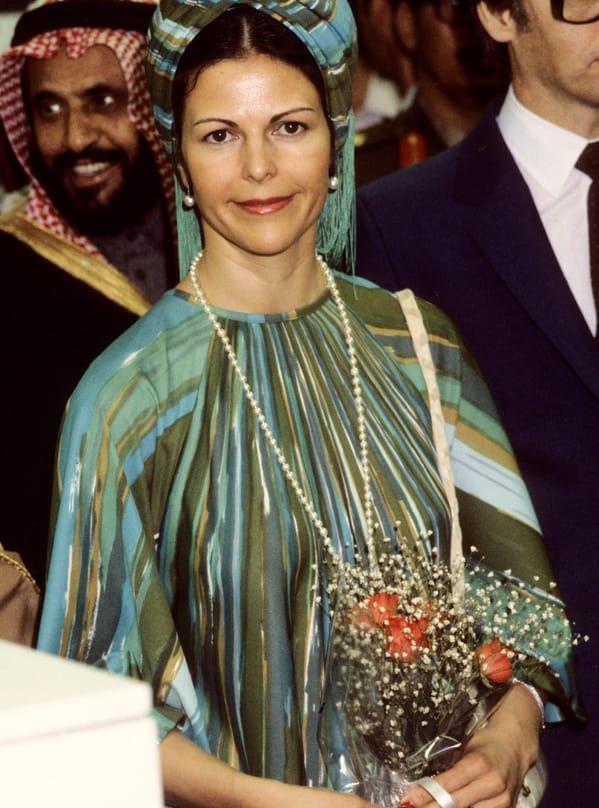 1981: Silvia och kungen besöker Saudiarabien. Foto: Stella