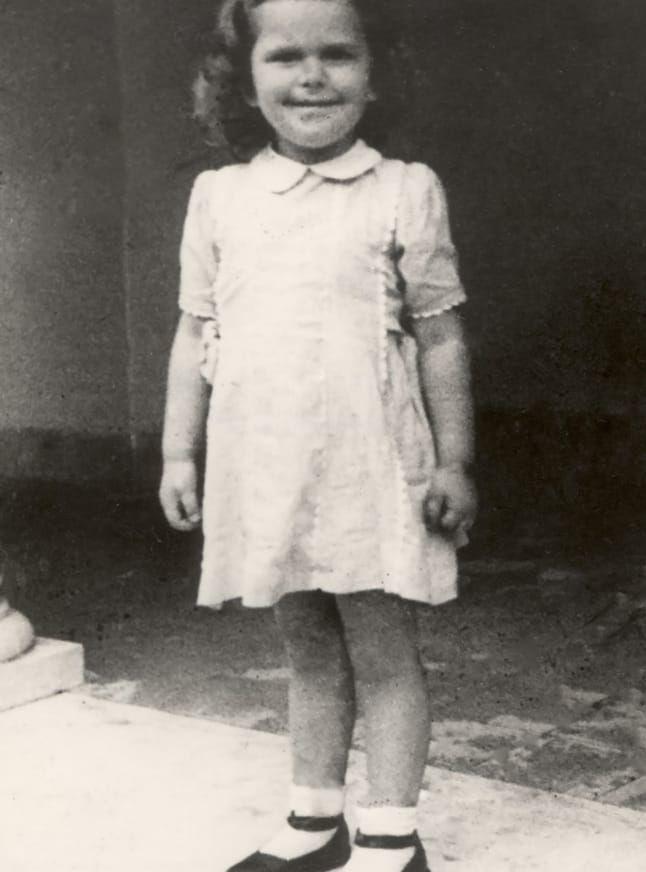 1947: Sveriges blivande drottning Silvia Sommerlath i sin barndom i Sao Paulo, Brasilien.