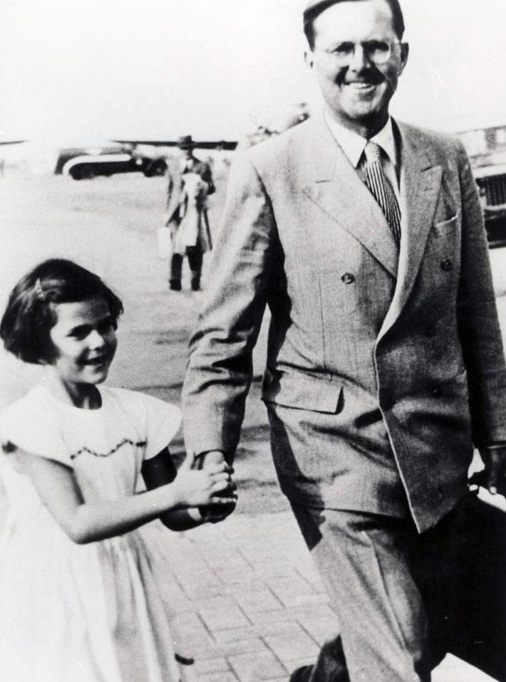 Silvia med sin far Walter Sommerlath.
