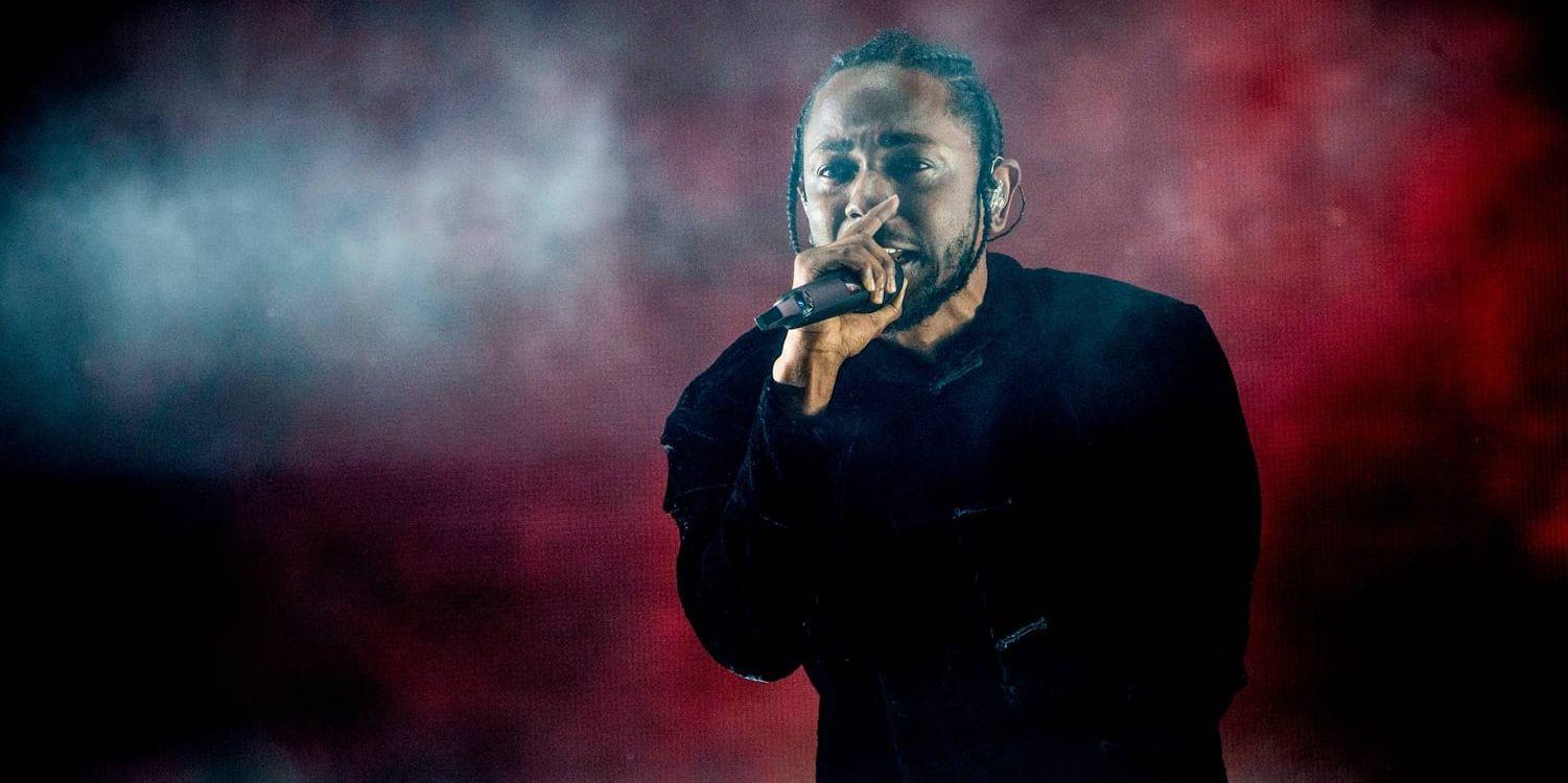 Kendrick Lamar tar sig in på albumlistans andraplats med "Damn." Arkivbild.