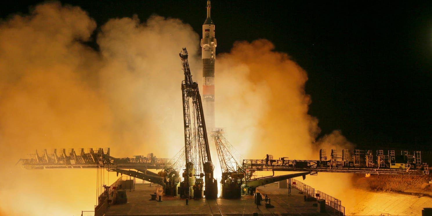En raket skjuts upp från Kazakstan mot den internationella rymdstation ISS. Arkivbild.