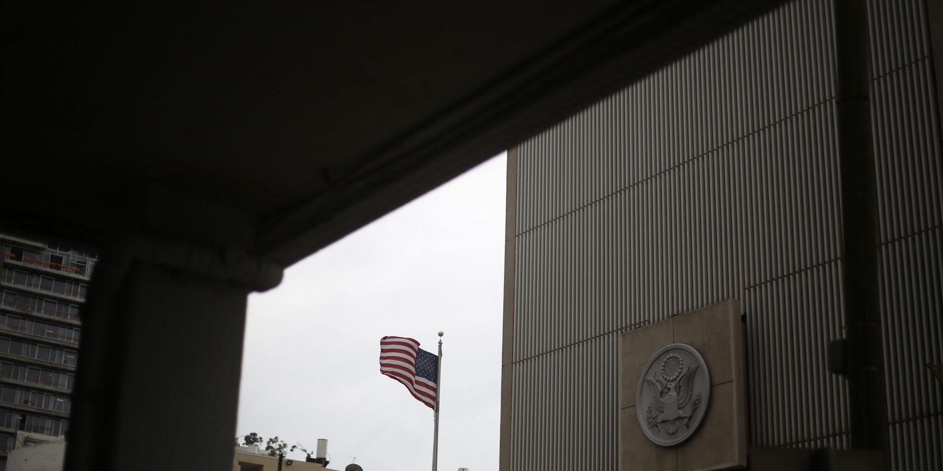USA:s tidigare ambassad i Tel Aviv. Arkivbild. 