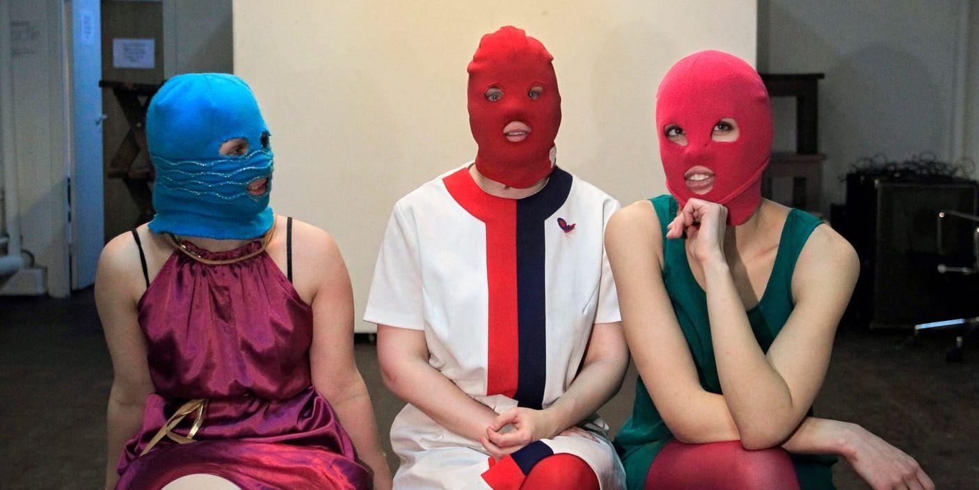 Fyra Pussy Riot-medlemmar greps direkt på nytt efter att de släpptes fria på måndagen. Arkivbild.