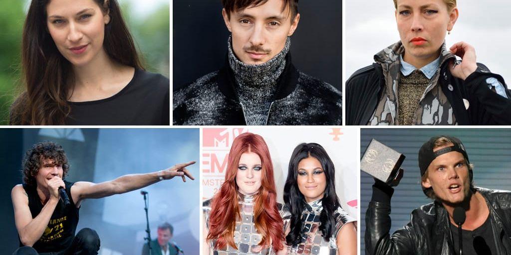 La Fleur, Daniel Adams Ray, Jenny Wilson, Håkan Hellström, Icona Pop och Avicii är alla nominerade till P3-Guld.