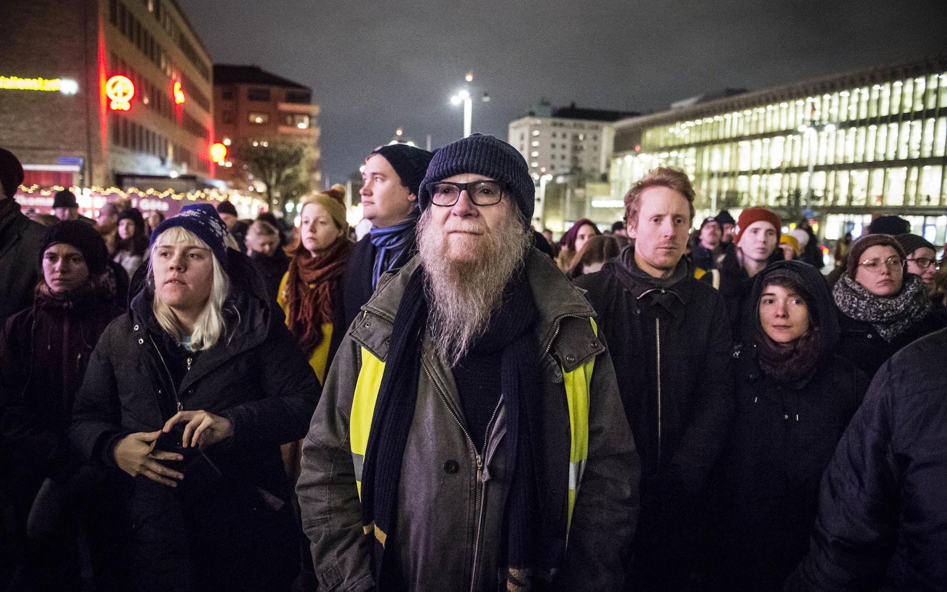 Nikke Ström befann sig vid demonstrationen vid Götaplatsen.