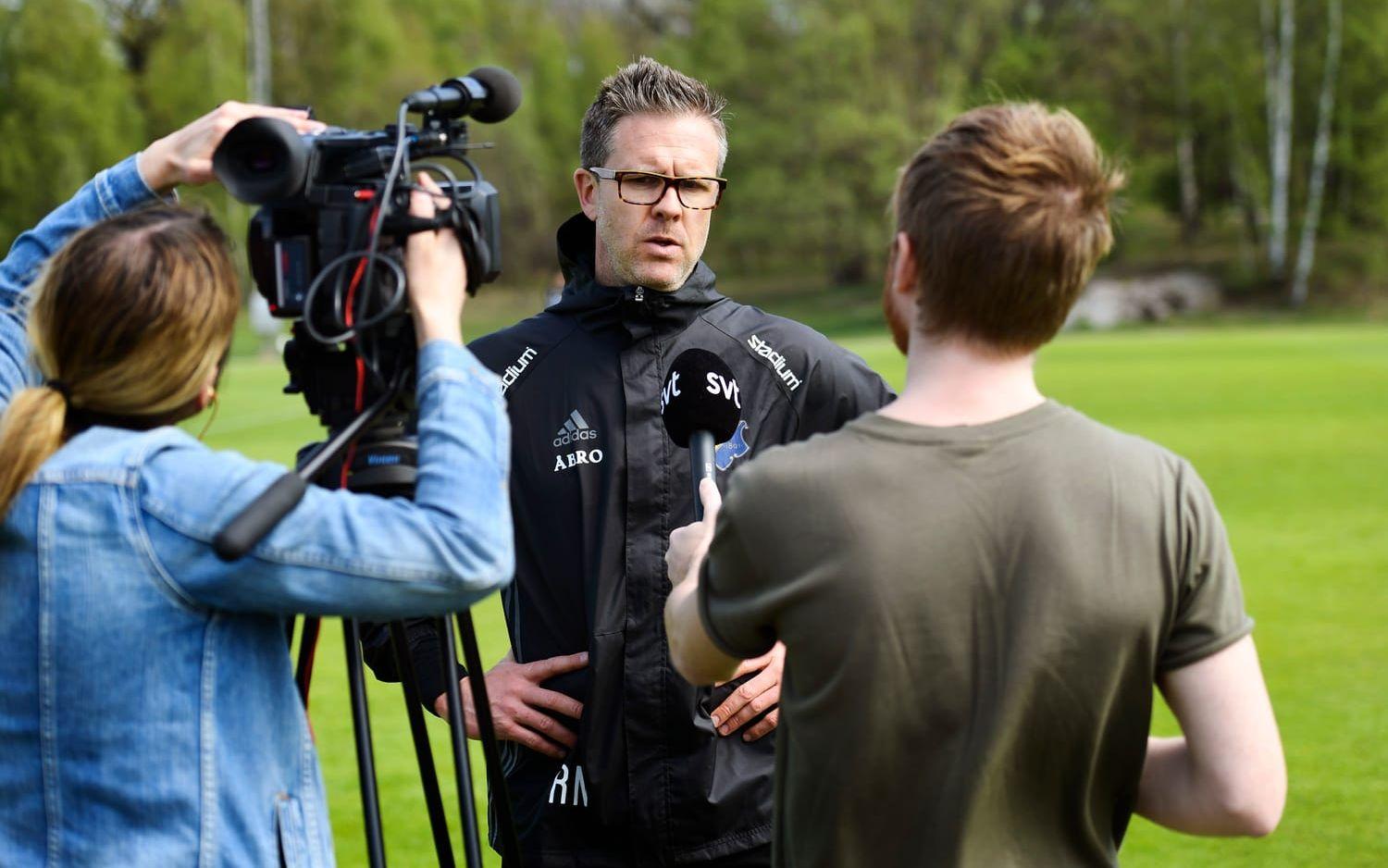 AIK under torsdagens träning. Bild: Bildbyrån.