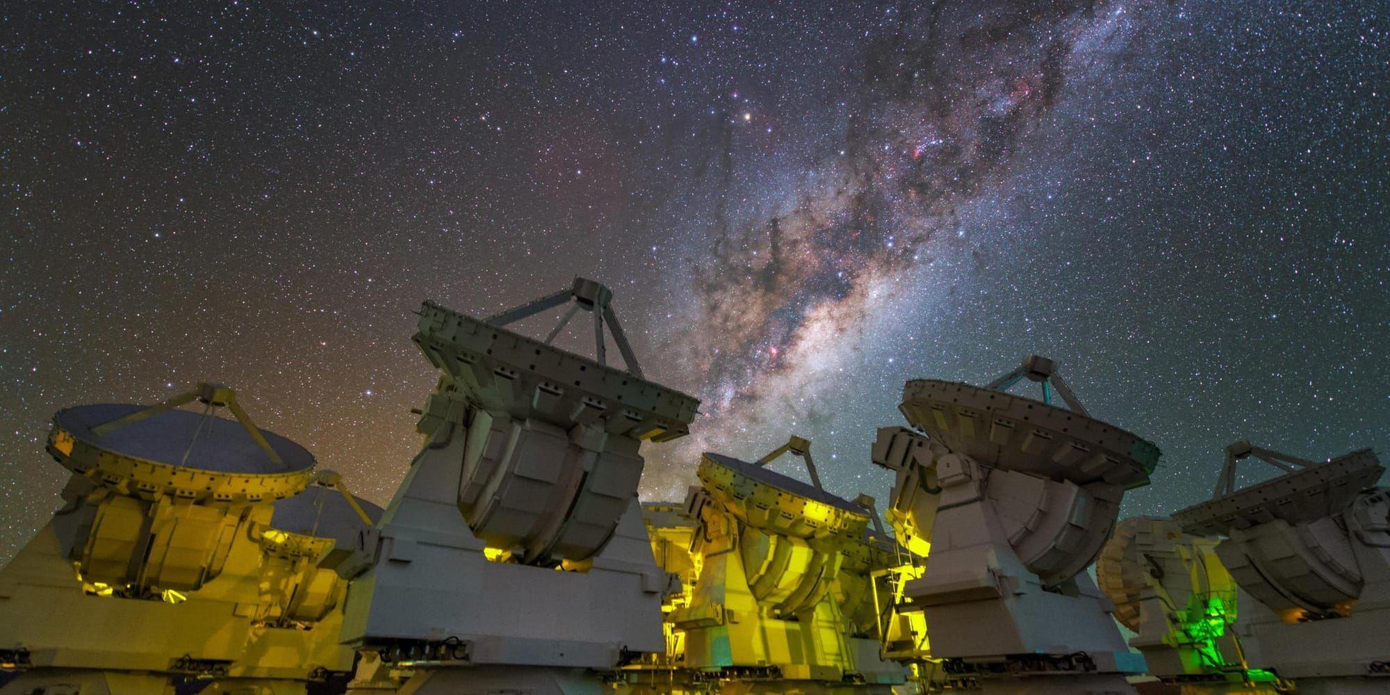 Alma-teleskopet i Chile ska använda nya mottagare från Chalmers för att observera yttre rymden. Arkivbild.