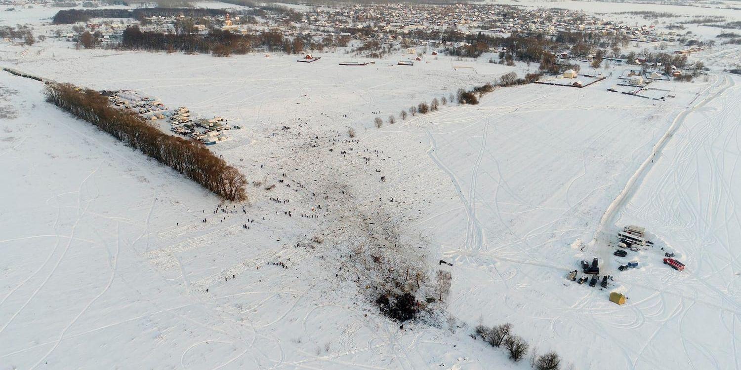 Den 11 februari störtade ett passagerarplan utanför Moskva. Arkivbild.