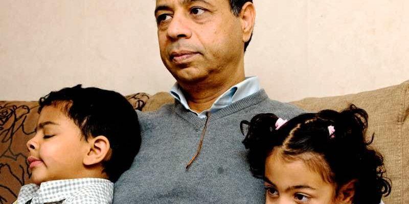 Gamal Abd El-Gawad med barnen Yosef och Darin.
