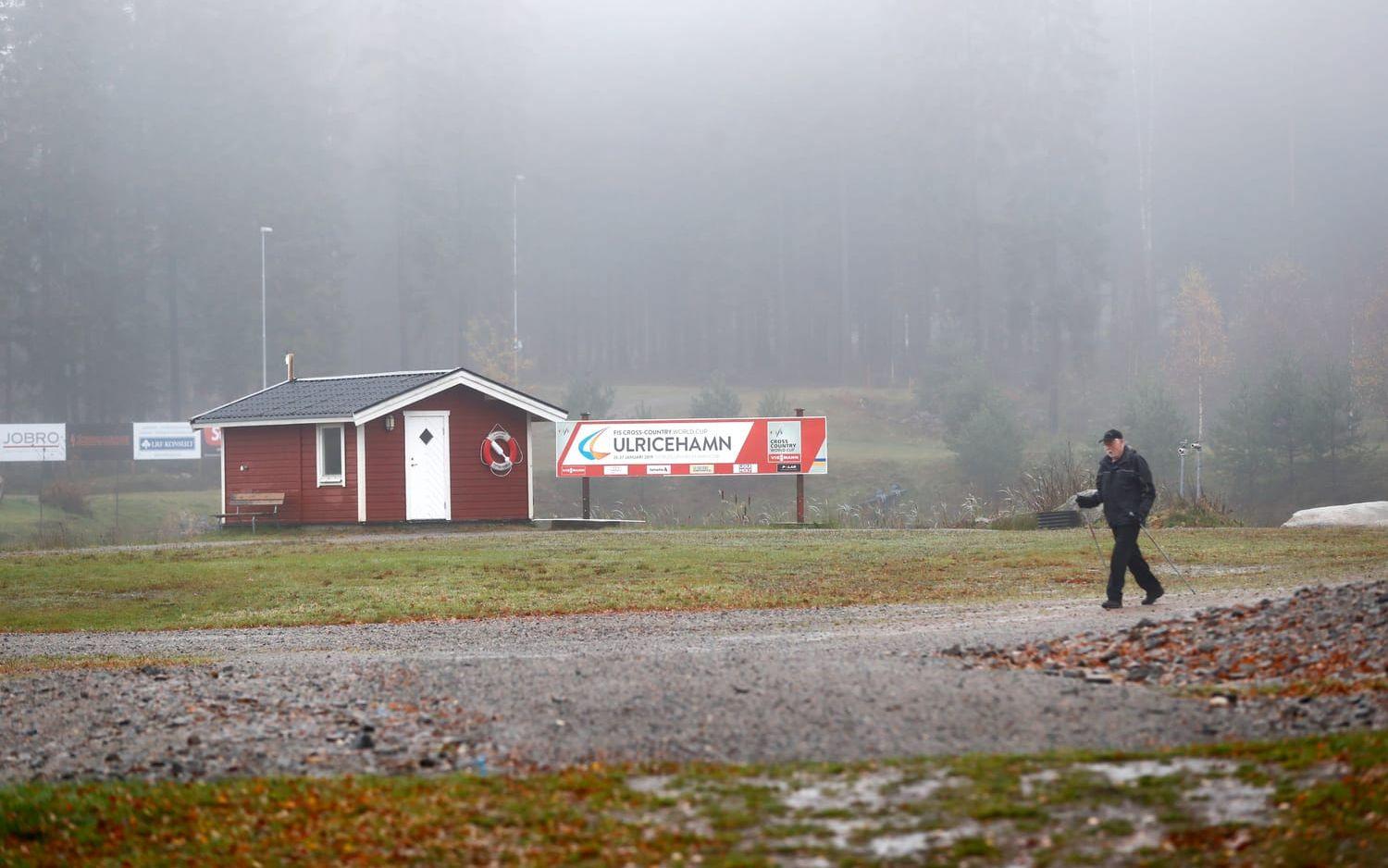 Mordet inträffade i närheten av skidstation i Ulricehamn. Området bevakades tiden efter mordet av polis för att trygga allmänheten. Foto: TT