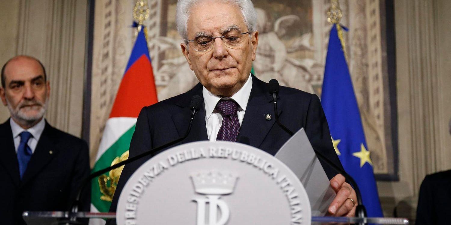 President Mattarella har en i huvudsak ceremoniell roll. Arkivbild.