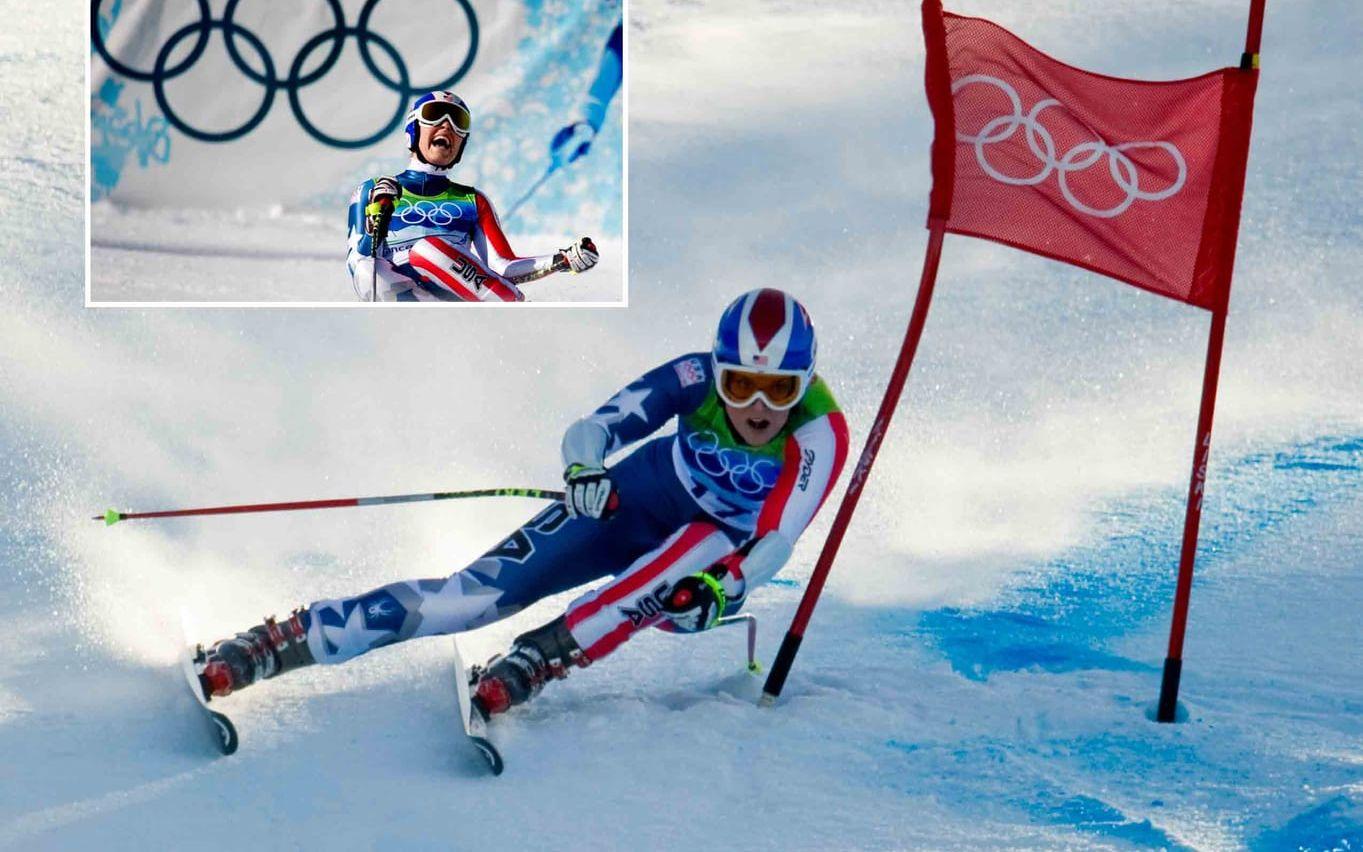 Skadeproblem har gjort att Vonn "bara" har fixat två OS-medaljer hittills. I Vancouver 2010 vann hon guld i störtlopp och brons i super-G. Foto: Bildbyrån