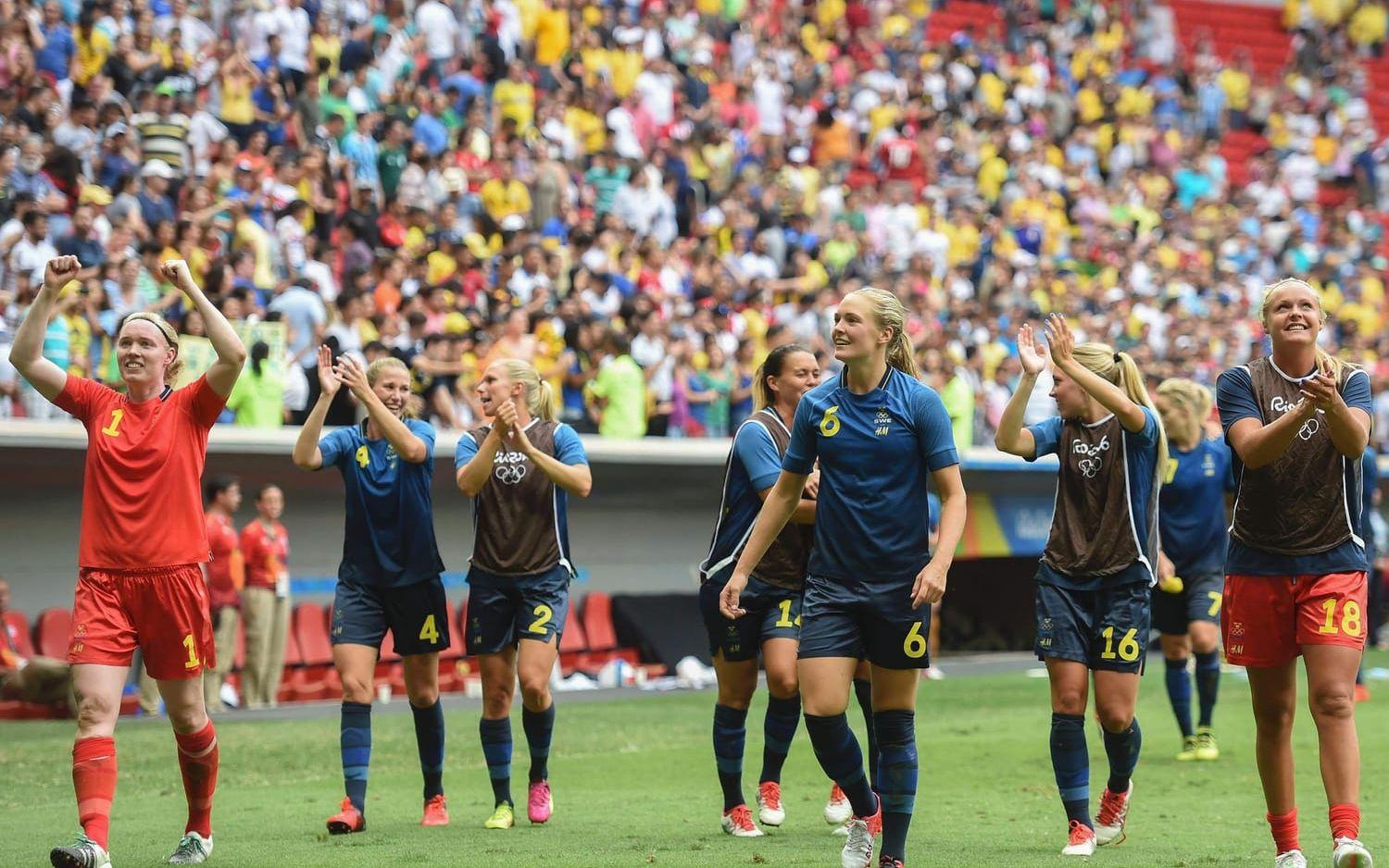 Stor dramatik under straffdramat i kvartsfinalen mellan USA och Sverige i OS-fotbollen. Bild: TT