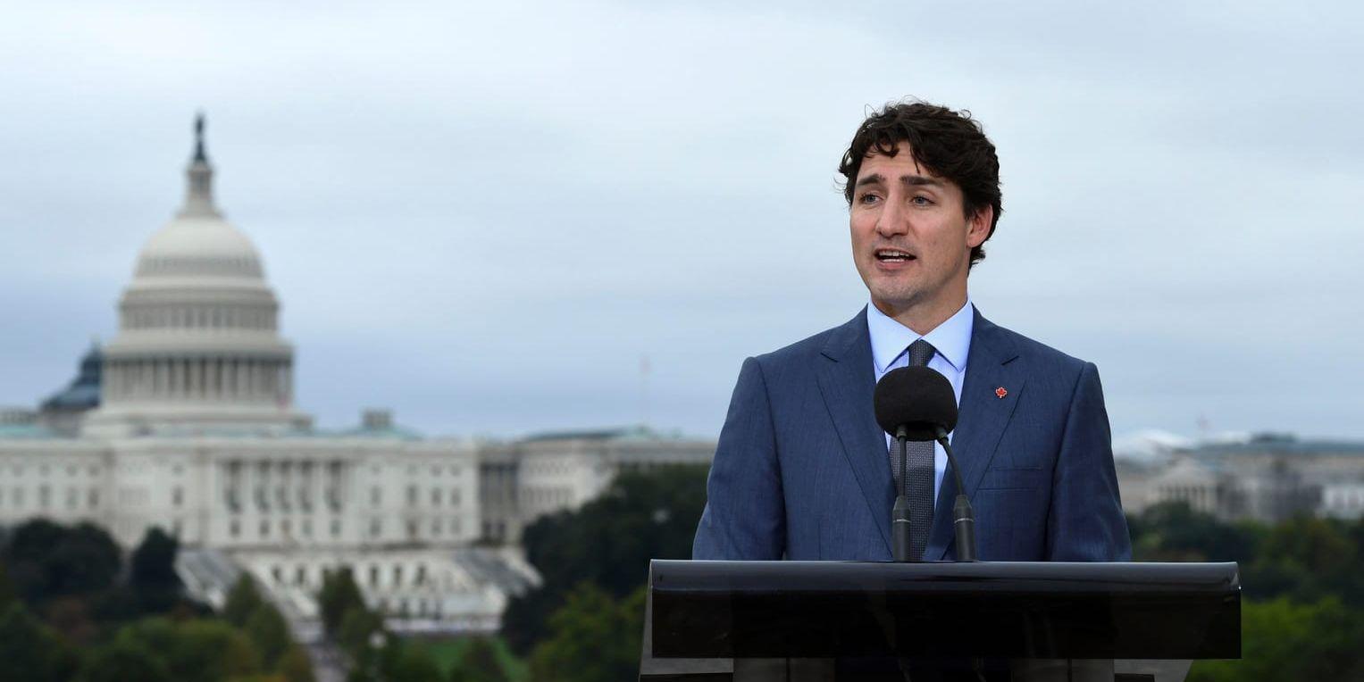 Kanadas premiärminister Justin Trudeau mötte Donald Trump under onsdagen.