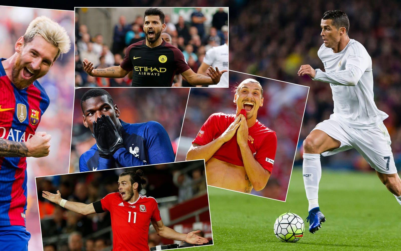 Här är världens tio bästa fotbollsspelare. Foto: Bildbyrån