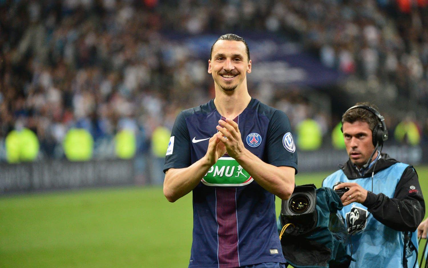 Senast det blev spel i Champions League för Zlatan var i PSG – hans sjätte klubb att representera i turneringen. Får han speltid för United så är han ensam rekordhållare. Bild: Bildbyrån