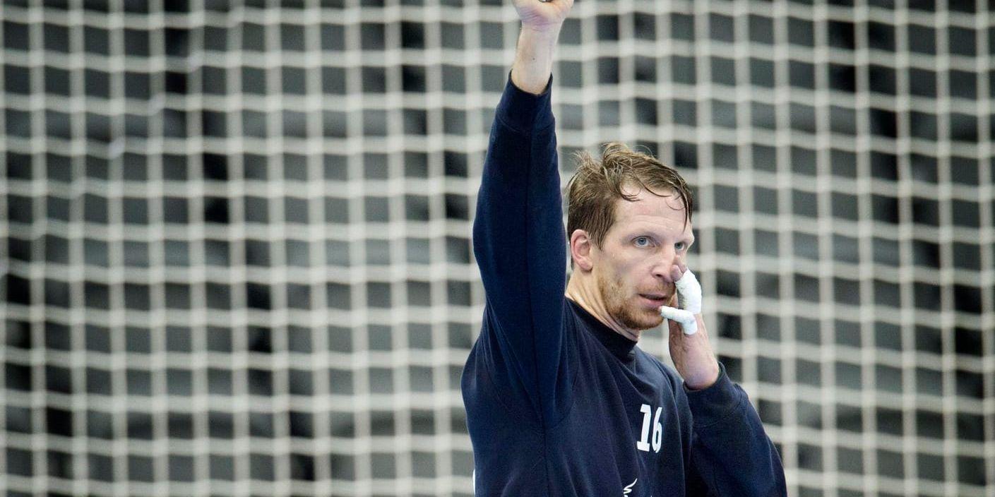 Dan Beutler gjorde hela 22 räddningar när HK Malmö vann den första kvartsfinalen mot Sävehof. Arkivbild.