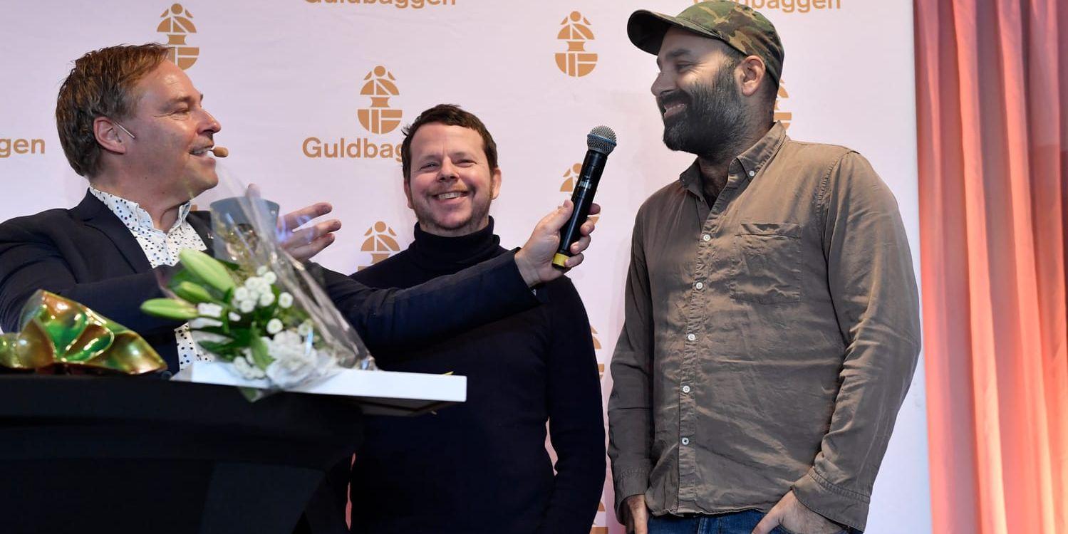 Peter Grönlund är nominerad till en guldbagge för bästa manus för filmen Goliat.