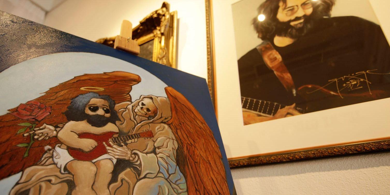 Konst av Gacia. Bilden föreställer Stanley Mouses bilder av Grateful deads Jerry Garcia. Några av bilderna blev klassiska Grateful deadomslag.
