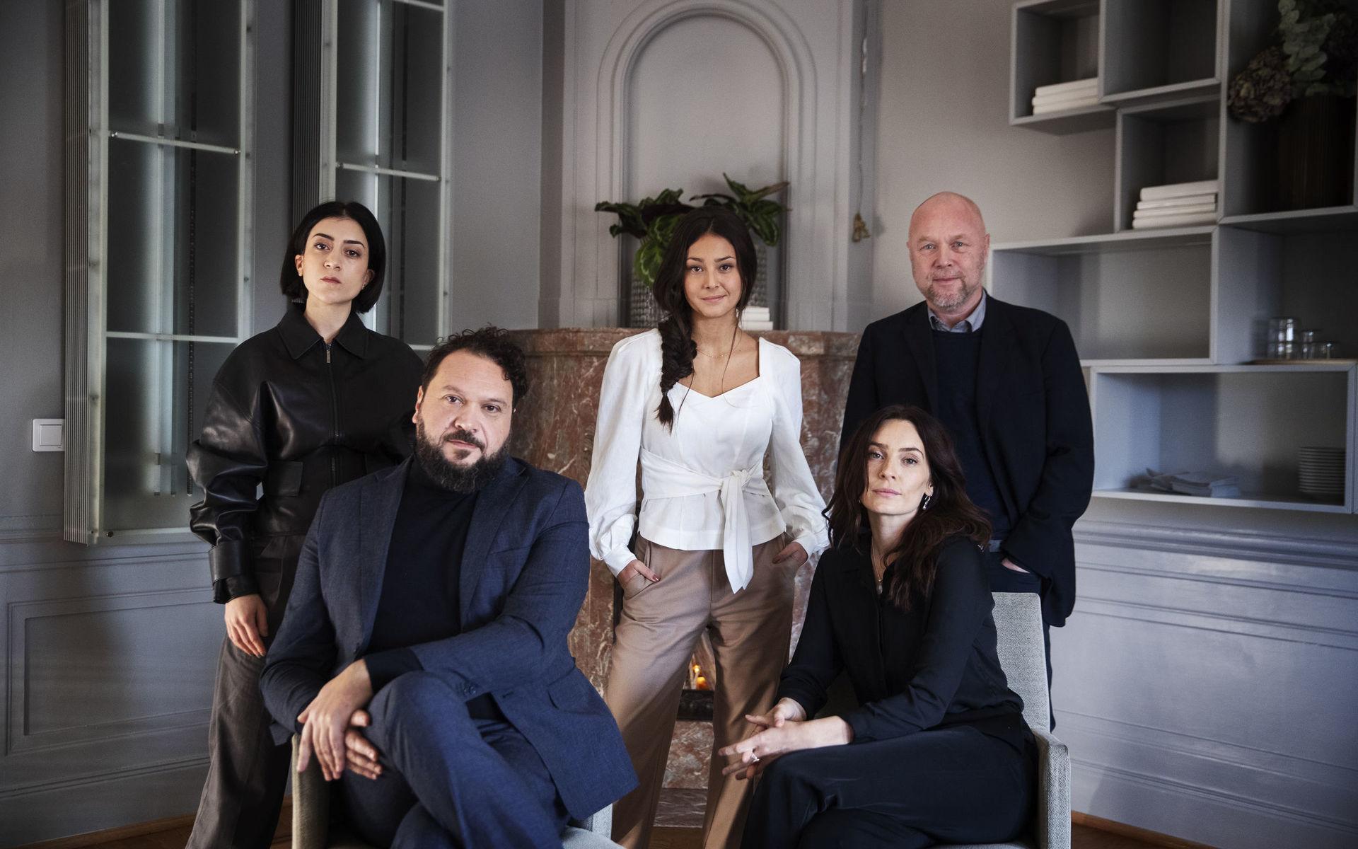 Skådespelarna Gizem Erdogan, Nora Rios och Aliette Opheim, regissören Goran Kapetanovic och manusförfattaren Wilhelm Behrman.