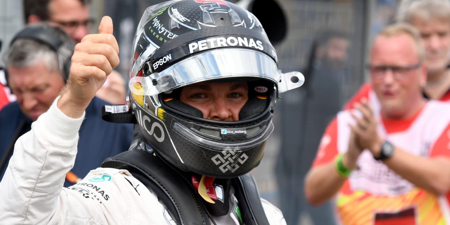 Tyske Nico Rosberg, snabbast i F1-kvalet på Hockenheim.